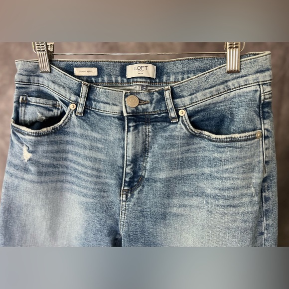 Loft Outlet Straight Petite Jeans - Picture 7 of 10